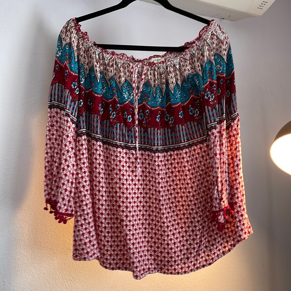 Umgee off shoulder boho top